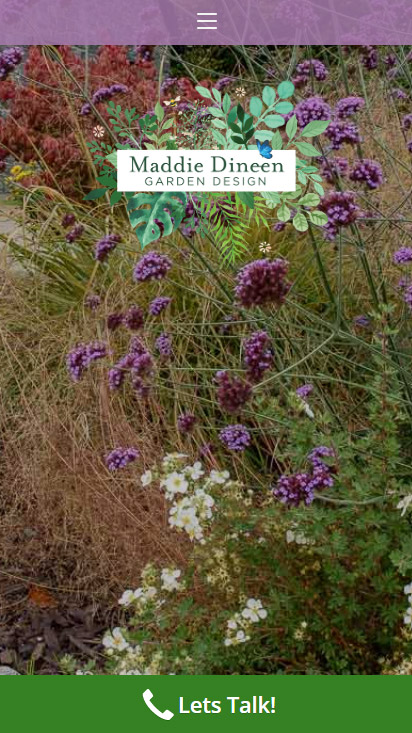 Maddie Dineen Landscaping Design Website Mobile