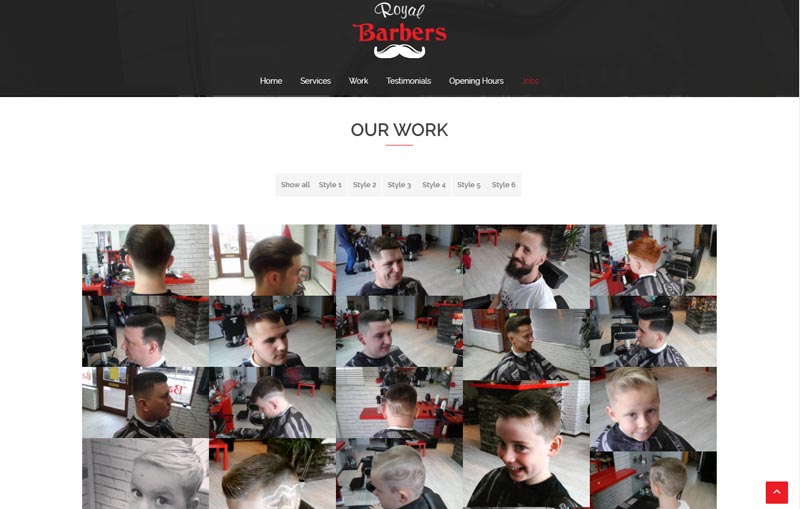 Royal Barbers Mullingar Business Website Work Desktop