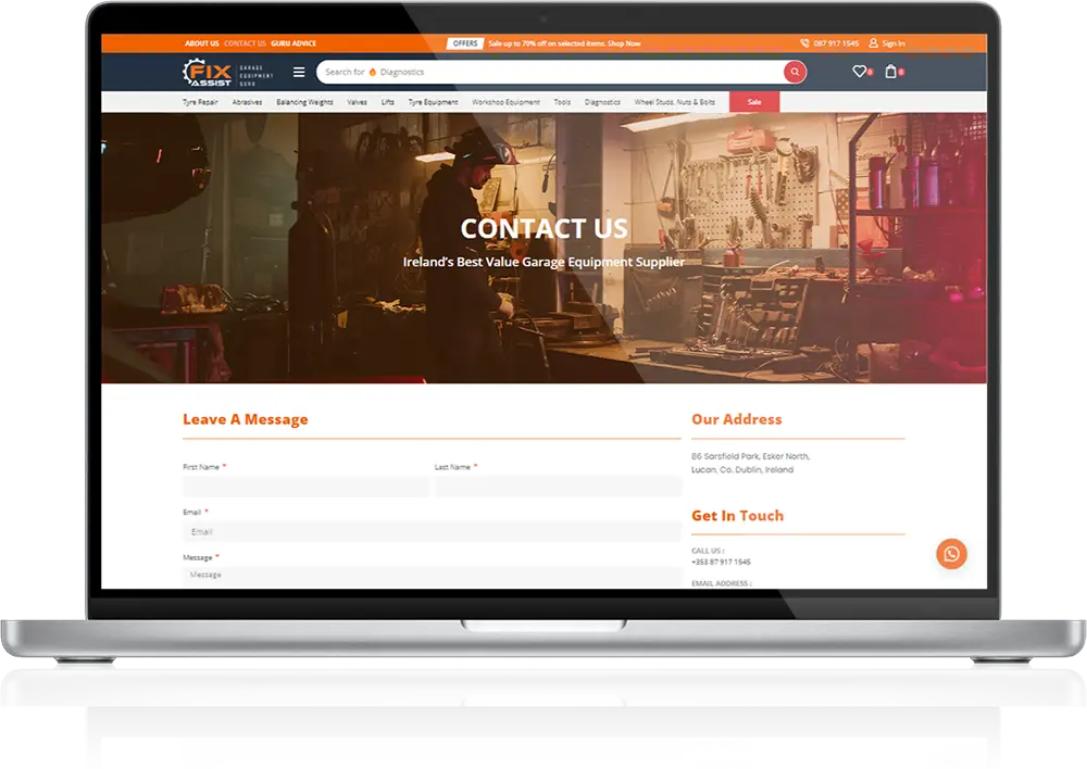 FixAssist Ecommerce Web Design Preview